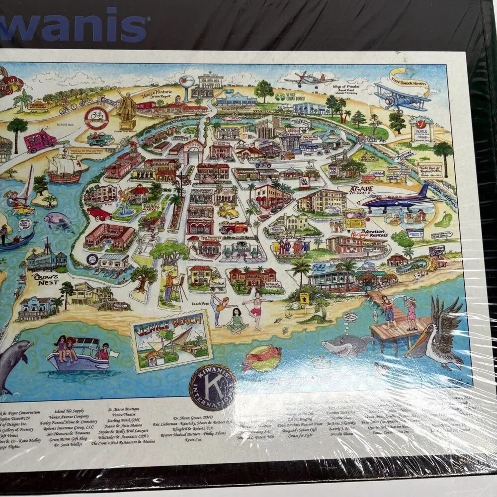Kiwanis Jigsaw Puzzle Of Venice Florida 672 Pieces Brand New Sealed Rare